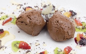 Mousse de chocolate en Restaurant Pueblo Suizo